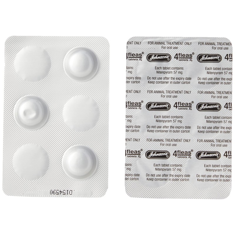 Johnson's Johnsons Veterinary Products 4Fleas Dog Tablets, Large, 57 mg,