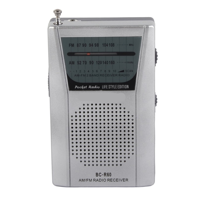 Mini AM FM Radio Manual Operation Easy Adjustment Memory Function