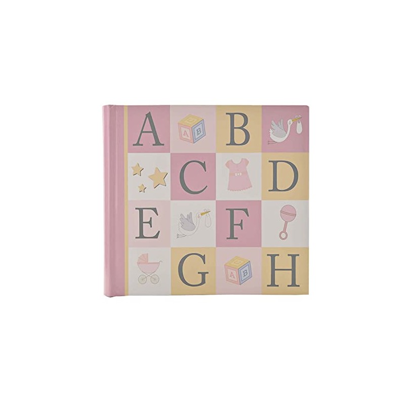 Baby ABC Photo Album 160 6x4 Pictures - Pink