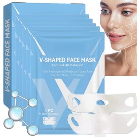 5pcs Lift Mask,Chin Strap for Double Chin,Firming Mask,V Shape Face-Lift Mask,Double Chin Mask,Face-Lift Mask,Hydrating&Anti-Aging Lift Mask,Double V Shape Chin Reducer Face-Lifting Mask for Women