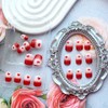 Valentines Day Press On Nails French Tip Fake Nails Short