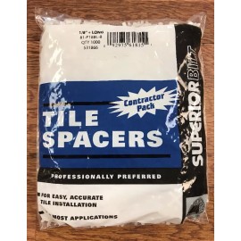 SuperiorBilt 1/8" Long Tile Flooring Spacers, 1000 Per Bag