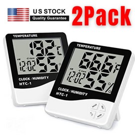 JKU 2-Pack Medidor Digital De Humedad y Temperatura Termometro Ambiental Higrometro