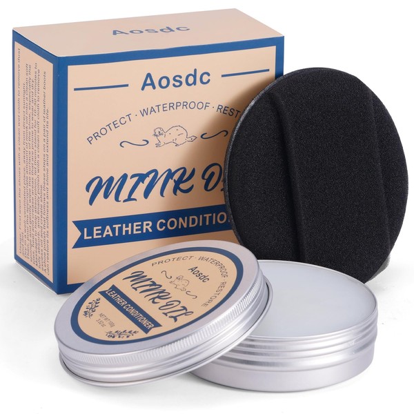 Aosdc Mink Oil Leather Conditioner Cleaner for Leather Boots, Mink