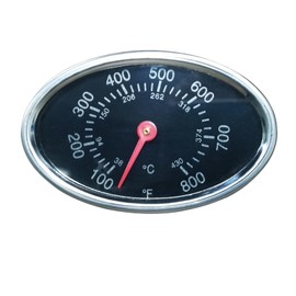 BBQCuker Grill Thermometer Gauge for Charcoal Grill and Smoker, BBQ Thermometer for Grill Replacement Parts, M5 Bolt, Grill Thermometer for BBQ Meat Cooking (100-800℉/38-430℃)