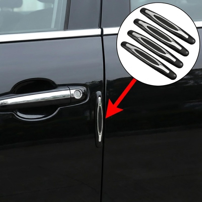Hopzab 4 Pcs Car Door Edge Guard Strips–Anti-Scratch Bumper Protection