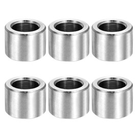 MECCANIXITY 6pcs M14 Metal Spacers, 9/16" IDx7/8" ODx5/8" Length Stainless Steel Spacer Round Unthreaded Standoff Bushing Plain Finish for Screw Bolts, Silver 14x22x15mm