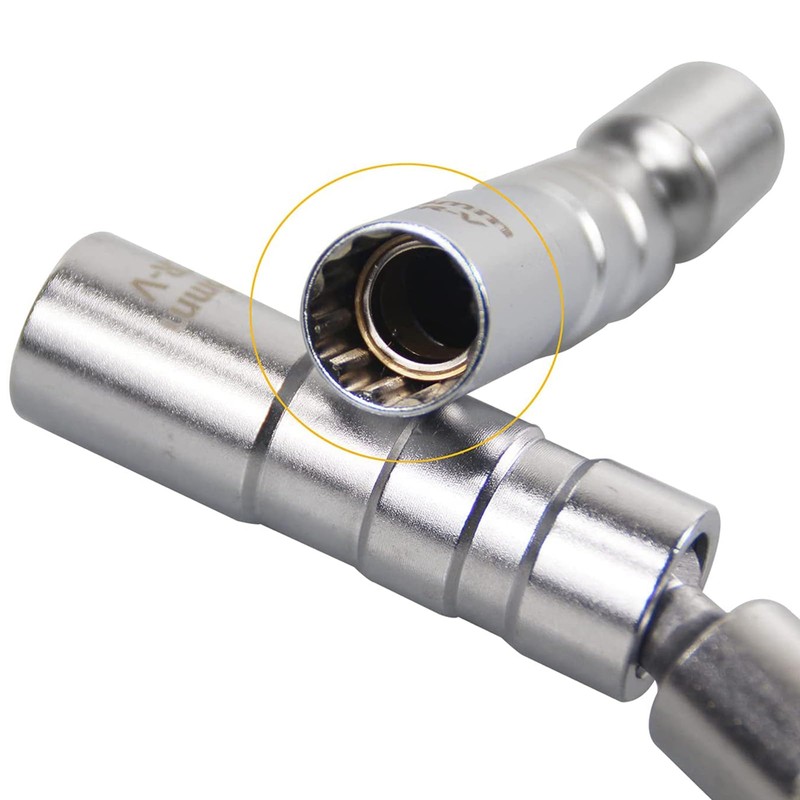 UTMALL 16mm Magnetic Thin Wall Universal Joint Spark Plug Socket