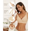 WOWENY Deep V Bras for Women No Underwire Smooth Wireless