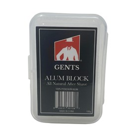 G.B.S 3.5 Ounce Alum Block in Plastic Case | Fragrance-Free Natural Deodorant & Aftershave for Razor Burn Relief | Stops Bleeding, Fights Bumpy Skin, & Prevents Sweat – Travel-Friendly & Long-Lasting