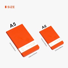 Mairtini Academy Grade Brilliant Series - Diario portátil de acuarela de algodón puro, 200 g, 24 hojas A5 (naranja)