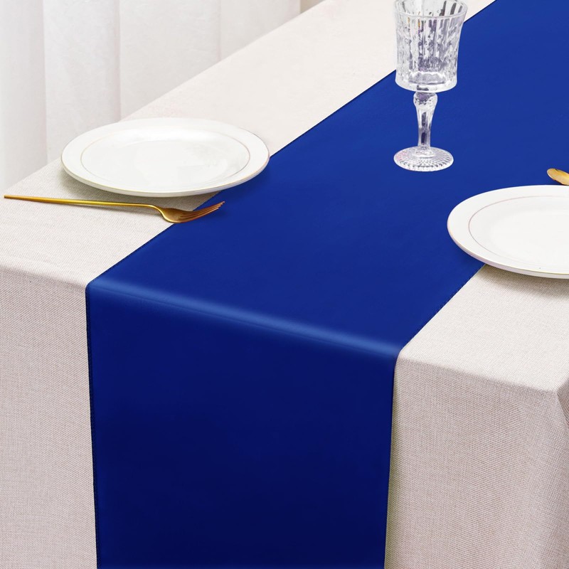 2 PCS Royal Blue Table Runner 12 x 108 Inch