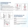 Hengsong Knob Cylinder Brass 35/35 with 5 Brass Keys, Lock