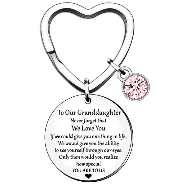 HULALA Granddaughter Keyring Gifts From Grandparents To Our Granddaughter Key
