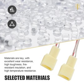 awlbed 4 PCS Car Audio Adapter Plug Adapter, Door Speaker Wiring Adapter, Bass Wire Conversion, Compatible with Mitsubishi Subaru (White)