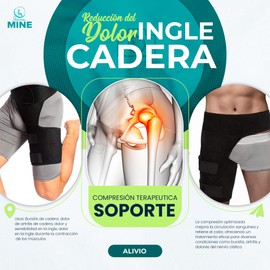 SEVEN MINE Soporte Estabilizador de Cadera, Muslo e Ingle – Alivio Dolor Ciática, Bursitis y Lesiones | Compresión Terapéutica Unisex | Faja Reversible Transpirable – Talla Única Ajustable