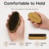 Boar Bristle Beard Brush Wooden Grooming Tool for Mustache Care