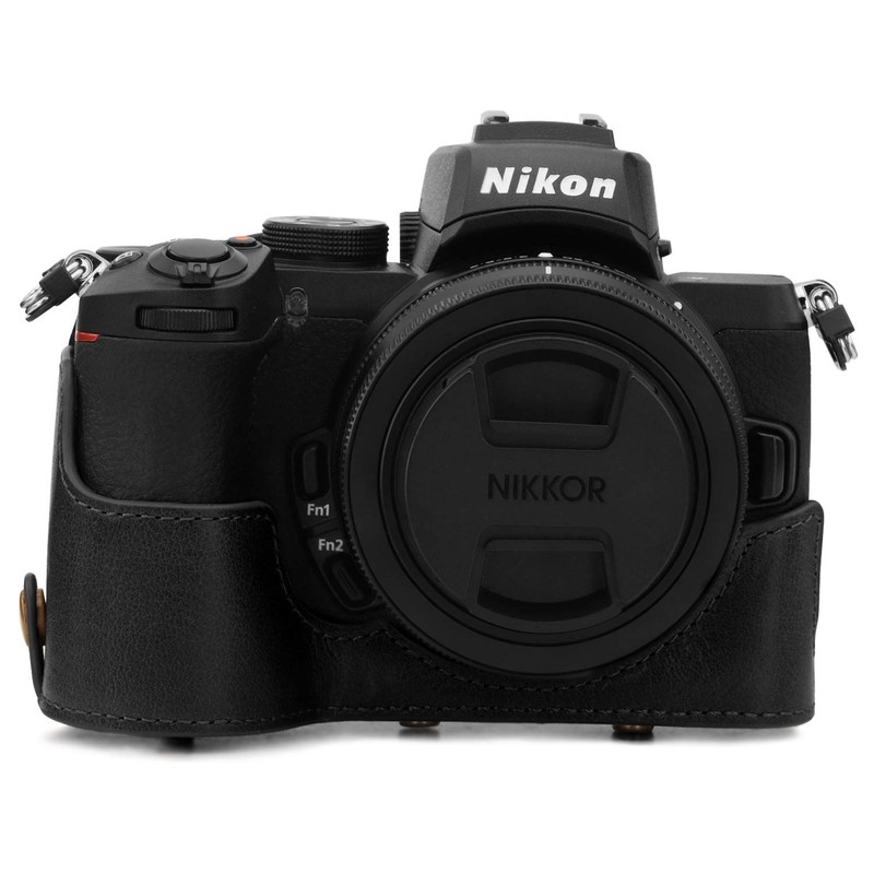 MegaGear Ever Ready MG1813 Black Genuine Leather Camera Case for