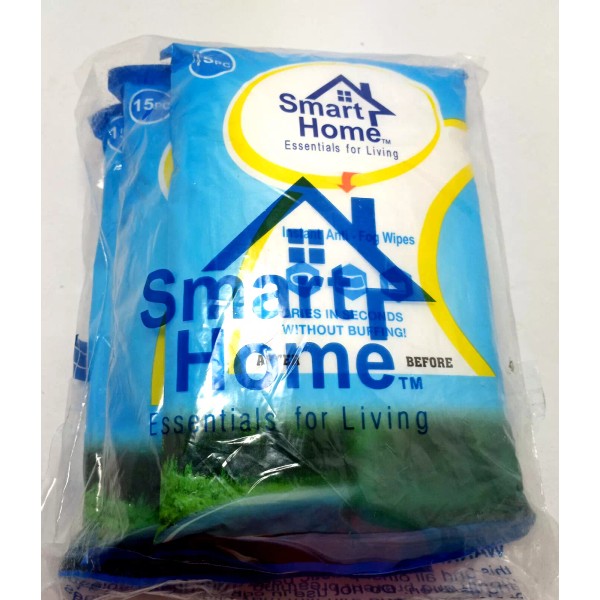 Smart Home Instant Anti-Fog Wipes 3 pk**45 Total**