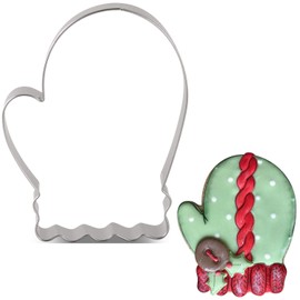 LILIAO Christmas Winter Mitten Cookie Cutter - 3.1 x 4 inches - Stainless Steel