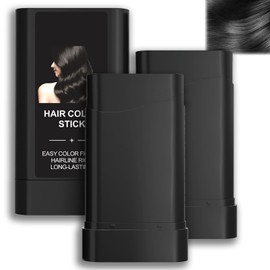 Safe and Convenient Comb Hair Dye, Hair Dye Comb for Gray Hair Coverage, Instant Waterproof & Sweat-Proof Hair Colour Stick, Semi-Permanent Black Hair Stick with Comb, Root Touch Up for Women Men,2Pcs
