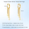 Loutade Silver Chain Hoop Earrings for Women, 925 Sterling Silver
