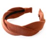 JewelVOX Hair Accessories, Headband Mixed Material, Twist Wide, Gray