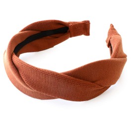 JewelVOX Hair Accessories, Headband Mixed Material, Twist Wide, Gray