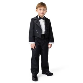 Dress Up America Butler Costume for Kids - Black Tuxedo Costume Set - Boys Tailcoat Tuxedo Costume