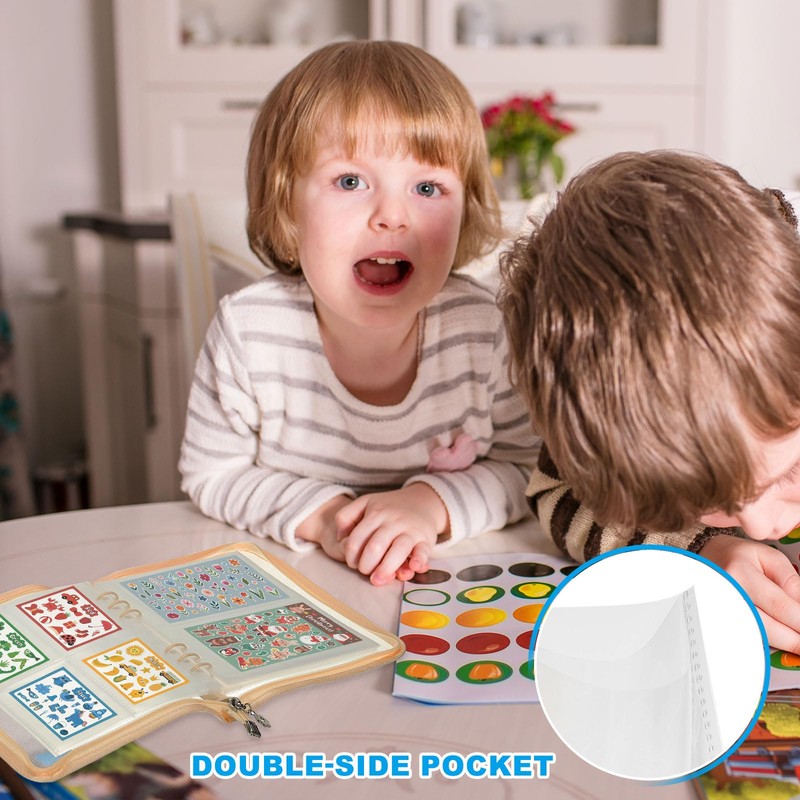 PATIKIL Sticker Organizer Binder, Reusable A5 Sticker Album Collecting Book