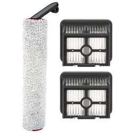(3 Pack) H12 Pro Replacement Brush Rollers and HEPA Filters Compatible with Dreame H12 Pro/ H12 Dual Cordless Wet and Dry Vacuum Cleaner, 1 Brush Roller, 2 HEPA Filters, Replacement Parts