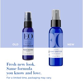 EO Organic Hand Sanitizer Spray, Travel Size, 2 Ounce (Pack of 6), French Lavender, Organic Plant-Based, Botanical Extracts, 99% Effective Against Germs