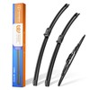 WOWIPER 24"+17" Windshield Wiper Blades with 13" Rear Wiper Replacement
