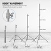 NEEWER Upgraded 75"/190cm Light Stand Stainless Steel Spring Loaded, Foldable