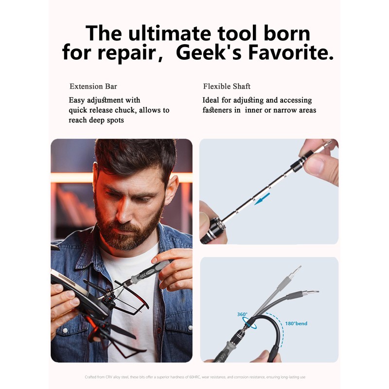 Bluvizo Electronics Precision Screwdriver Set: PC Repair Tool Kit 126