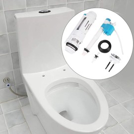 Nikou Universal Water Saving Toilet Repair Kit, Set Water Tank Accessories, Push Button, Valve Replacement, 290mm Complete Toilet Tank Repair Kit Flush