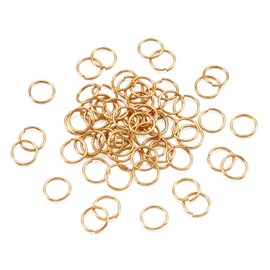 Craftdady 100pcs 12mm Gold Open Jump Rings Stainless Steel Split Rings Connectors 1.2mm Thick for DIY Jewelry Making