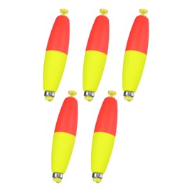 M METERXITY 5-Pack Fishing Bobbers Floats, 96mm EVA Foam Weighted Bobbers for Crappie/Bluegill/Trout Bass/Catfish, Clip-on Floats Slip Corks Floaters Strong Buoys [Red & Yellow]