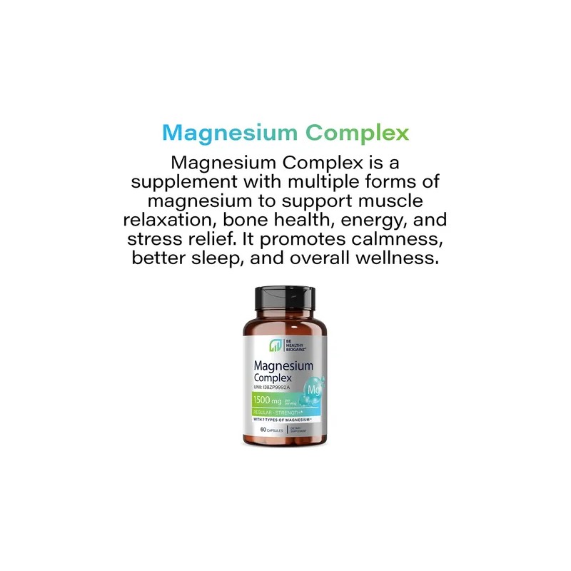 Magnesio Complex | Con 7 Magnesios: Citrato , Glicinato Sabor