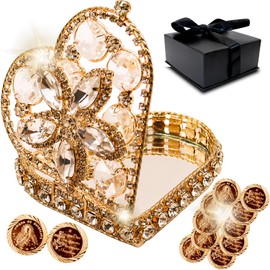 Nuestra Fe Arras de boda catolica with our virgen de Guadalupe in a gift box 13 coins set - arras de matrimonio - wedding arras - Arras for wedding coins catholic - monedas boda vintage