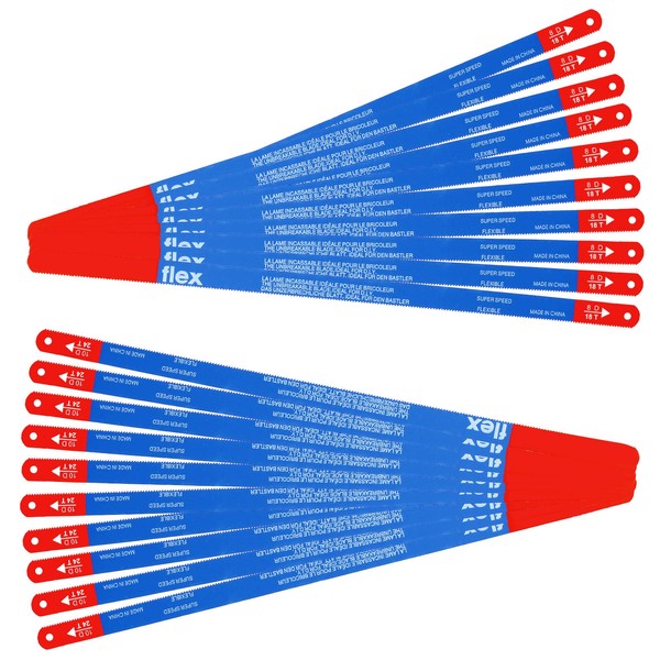20 Pcs Hacksaw Replacement Blades, JatilEr Metal Cutting Hacksaw Blades