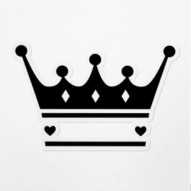 Decal Stickers of Princess Crown Split Premium Indoor (No Waterproof) Vinyl Decal Stickers for Laptop Phone Accessory Helmet Car Window Mug Tuber Cup Door Wall Decoration ANDVER3d7715aBL