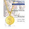 Saint Michael Archangel Necklace Men 18K Gold Plated Pendant Christian