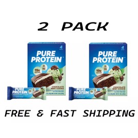 Pure Protein Bars, Chocolate Mint Cookie, 20g Protein, Gluten Free, 1.76 oz,8 Ct