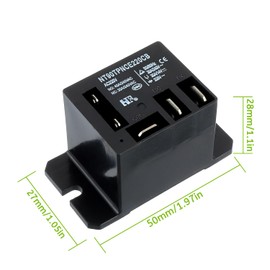 EPLZON NT90-AC220-10X Power Relay AC 220V Coil 220 VAC 30A 40A SPDT(1NO 1NC) with Flange Mounting and 10 Quick Connect Terminals Wires Mini Relay(Pack of 2pcs)