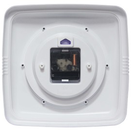 Infinity Instruments 9 Inch Square Clock - Retro Wall Clock - Silent Non-Ticking Mid Century Modern Kitchen Clock Decorative - Veri Peri