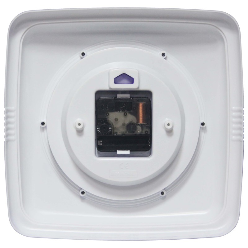 Infinity Instruments 9 Inch Square Clock - Retro Wall Clock