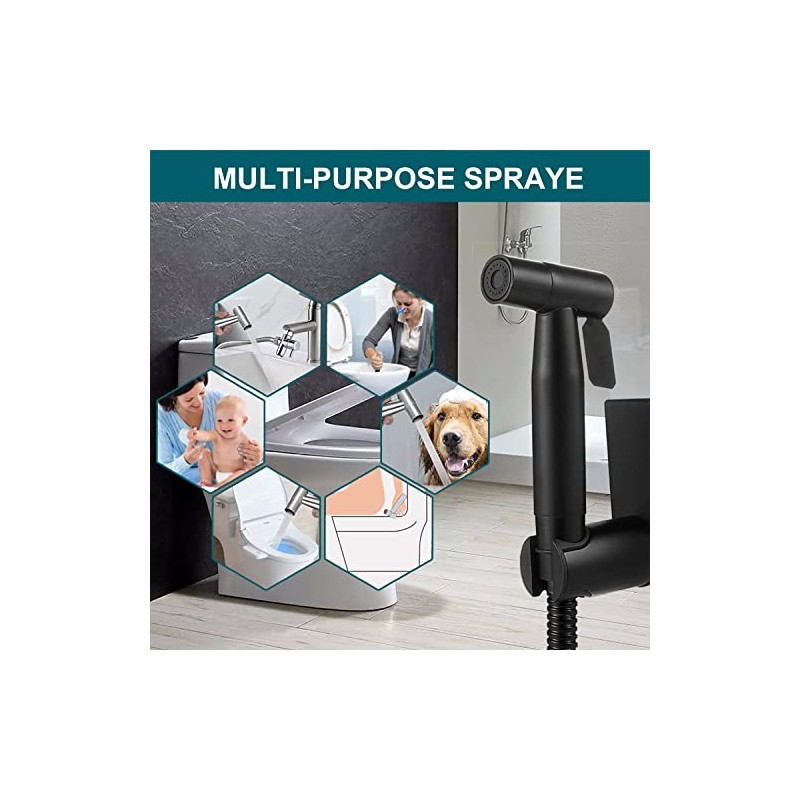 Luxury Bidet Sprayer for Toilet-Handheld Sprayer Attachment with Brass Leak