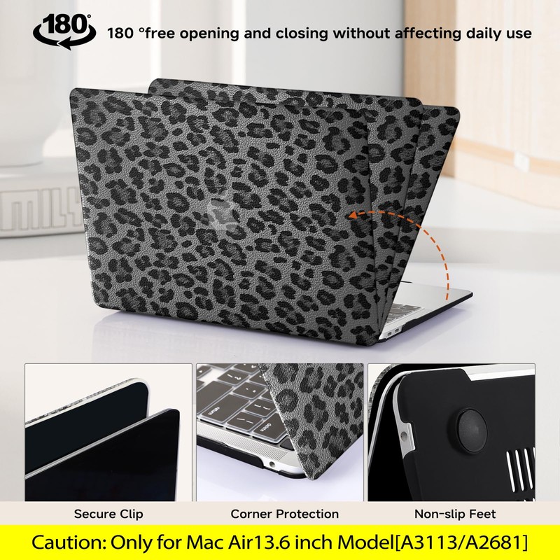 BYCeke Compatible with MacBook Air 13 inch Case 2024-2022 M3