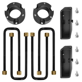 3" Front 2" Rear Leveling Lift Kits for Toyota Tacoma 1995-2004, 3 inch Front Strut Spacers and 2 inch Rear Lift Block with U Bolts Full Suspension Kits